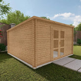 Abri de jardin toit plat 16m² PENTY - madriers 28mm traité - Gardy Shelter Ma boutique